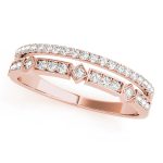 Fashion Wedding Ring, in Rose Gold - 85018