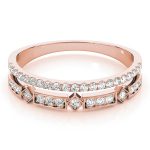 Fashion Wedding Ring, in Rose Gold - 85018