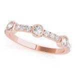 Fashion Wedding Ring, in Rose Gold - 85023