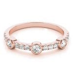 Fashion Wedding Ring, in Rose Gold - 85023