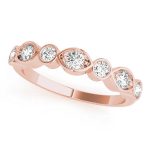 Fashion Wedding Ring, in Rose Gold - 85024