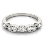 Fashion Wedding Ring, in White Gold - 85025