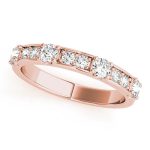 Fashion Wedding Ring, in Rose Gold - 85027