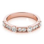 Fashion Wedding Ring, in Rose Gold - 85027