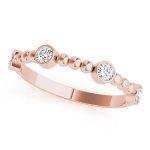 Fashion Wedding Ring, in Rose Gold - 85036