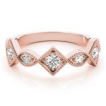 Fashion Wedding Ring, in Rose Gold - 85037