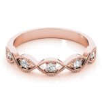 Fashion Wedding Ring, in Rose Gold - 85038