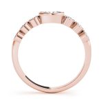 Diamond Wedding Ring, Oval Shape, in Rose Gold - 85039