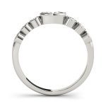 Diamond Wedding Ring, Oval Shape, in White Gold - 85039