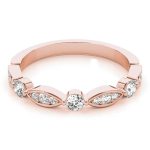 Stackable Wedding Ring, in Rose Gold - 85042