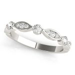 Stackable Wedding Ring, in White Gold - 85042