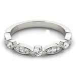 Stackable Wedding Ring, in White Gold - 85042