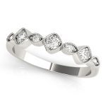 Stackable Wedding Ring, in White Gold - 85043