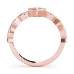 Stackable Wedding Ring, Round Shape, in Rose Gold - 85045