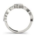 Stackable Wedding Ring, Round Shape, in White Gold - 85045