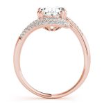 Pave Engagement Ring, Oval Shape, in Rose Gold - 84649