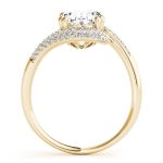 Pave Engagement Ring, Oval Shape, in Yellow Gold - 84649