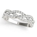 Braided Wedding Band, in White Gold - 84654