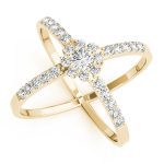 Diamond Fashion Ring, Round Shape, in Yellow Gold - 84801