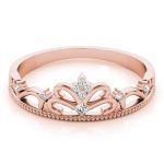 Tiara Fashion Ring, Round Shape, in Rose Gold - 84815