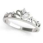 Tiara Fashion Ring, Round Shape, in White Gold - 84815