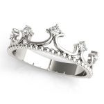 Crown Fashion Ring, in White Gold - 84909