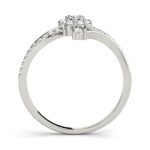 Cluster Fashion Ring, Round Shape, in White Gold - 85015