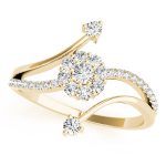 Cluster Fashion Ring, Round Shape, in Yellow Gold - 85015