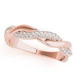 Diamond Wedding Ring, in Rose Gold - 51117