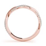 Diamond Wedding Ring, in Rose Gold - 51117