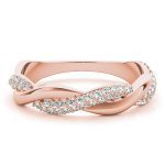 Diamond Wedding Ring, in Rose Gold - 51117