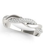 Diamond Wedding Ring, in White Gold - 51117