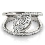 Diamond Fashion Ring, Round Shape, in Sterling Silver - 85091