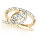 Diamond Fashion Ring, Round Shape, in Yellow Gold - 85091