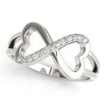 Infinity Fashion Ring, in White Gold - 84612