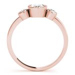 Fashion Engagement Ring, Three Stone Style, Oval Shape, in Rose Gold - 85050