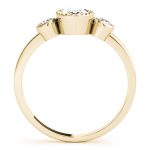 Fashion Engagement Ring, Three Stone Style, Oval Shape, in Yellow Gold - 85050