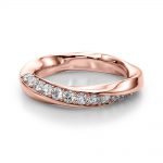 Diamond Wedding Ring, in Rose Gold - 51116