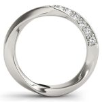 Diamond Wedding Ring, in White Gold - 51116