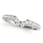 Curverd Wedding Ring, in Sterling Silver - 50639