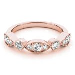 Fashion Wedding Ring, in Rose Gold - 85026