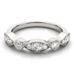 Fashion Wedding Ring, in White Gold - 85026