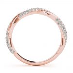 Twisted Shank Wedding Ring, in Rose Gold - 51119