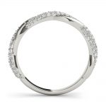 Twisted Shank Wedding Ring, in White Gold - 51119