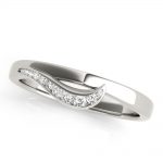 Diamond Wedding Ring, in White Gold - 51123