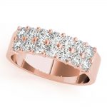 Double Row Wedding Ring, in Rose Gold - 85125