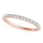 Diamond Wedding Ring, Round Shape, in Rose Gold - 85139