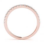 Diamond Wedding Ring, Round Shape, in Rose Gold - 85139