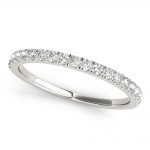 Diamond Wedding Ring, Round Shape, in White Gold - 85139