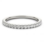 Diamond Wedding Ring, Round Shape, in White Gold - 85139